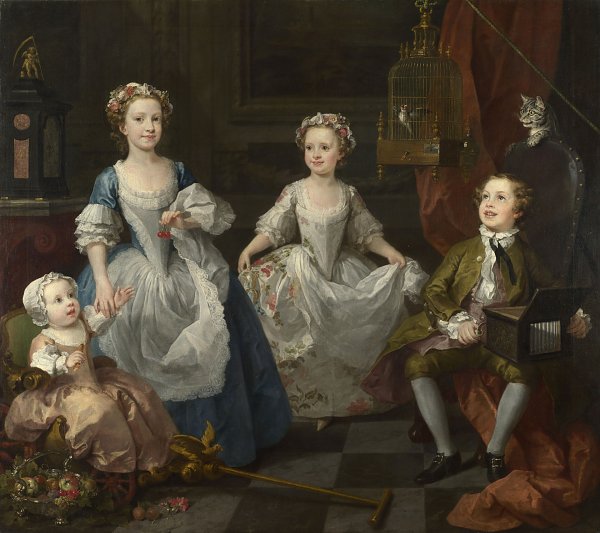 William Hogarth Portraet der Graham Kinder Wandbild