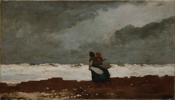 Winslow Homer Two Figures by the Sea Wandbild