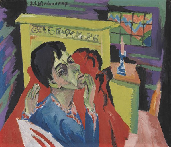 Ernst Ludwig Kirchner Selbstbildnis als Kranker Wandbild