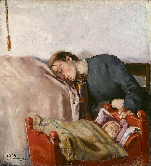 Christian Krohg Mother and Child Wandbild