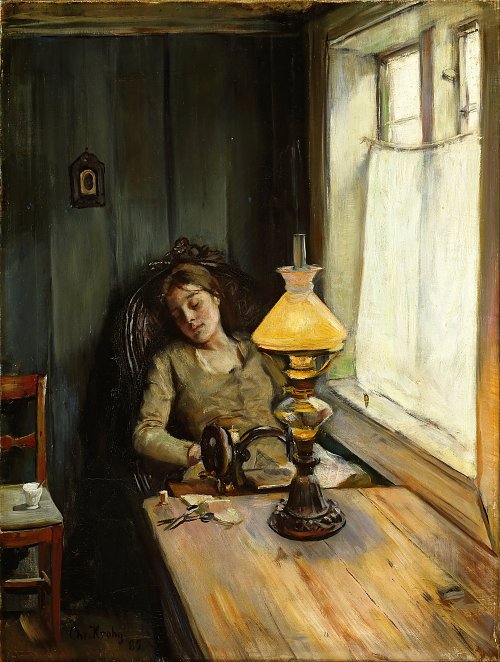 Christian Krohg Tired Wandbild