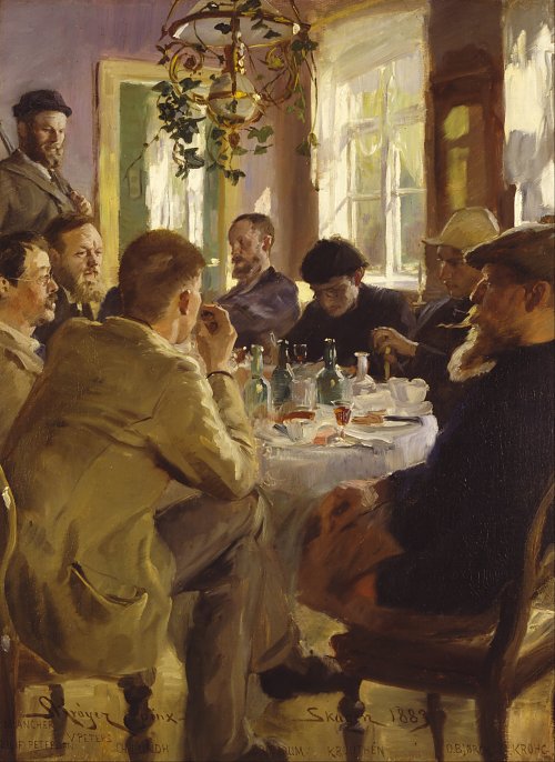 Peder Severin Kroyer Artists luncheon at Brondum s Hotel Wandbild