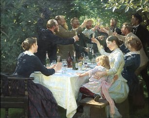 Peder Severin Kroyer Hip hip hurra Kunstnerfest pa Skagen Wandbild