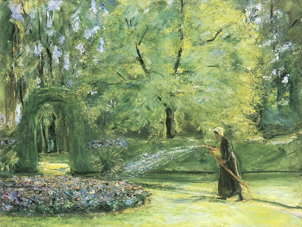 Max Liebermann Blumensprengen im Wannseegarten Wandbild