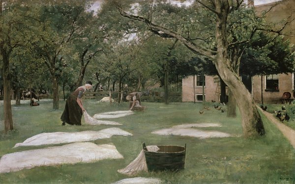 Max Liebermann Die Rasenbleiche Wandbild