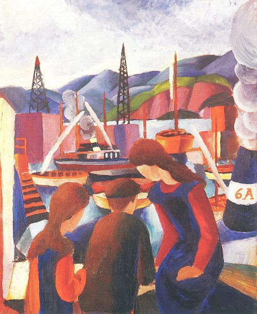 August Macke Kinder am Hafen 1 Wandbild