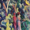 August-Macke-Paar-auf-dem-Waldweg