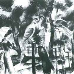 Wandbild August Macke Bild in gruener Dame Jacke Skizze zum kaufen