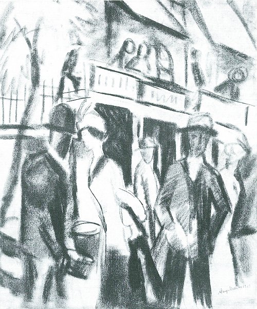 August Macke Leute auf der Strasse Wandbild