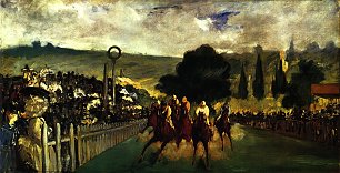 Edouard Manet Rennen in Longchamp Wandbild