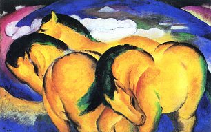 Franz Marc Die kleinen gelben Pferde Wandbilder 