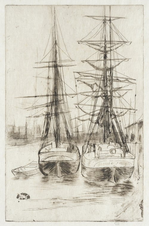 James McNeil Whistler Two Ships Wandbild