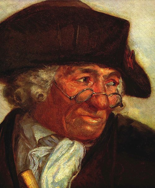 Adolph Menzel Chodowiecki auf der Jannowitzbruecke Detail Wandbild