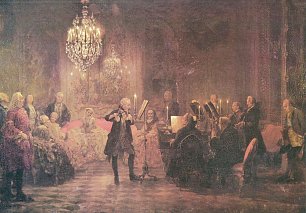 Adolph Menzel Floetenkonzert Friedrichs des Grossen in Sanssouci Wandbilder 