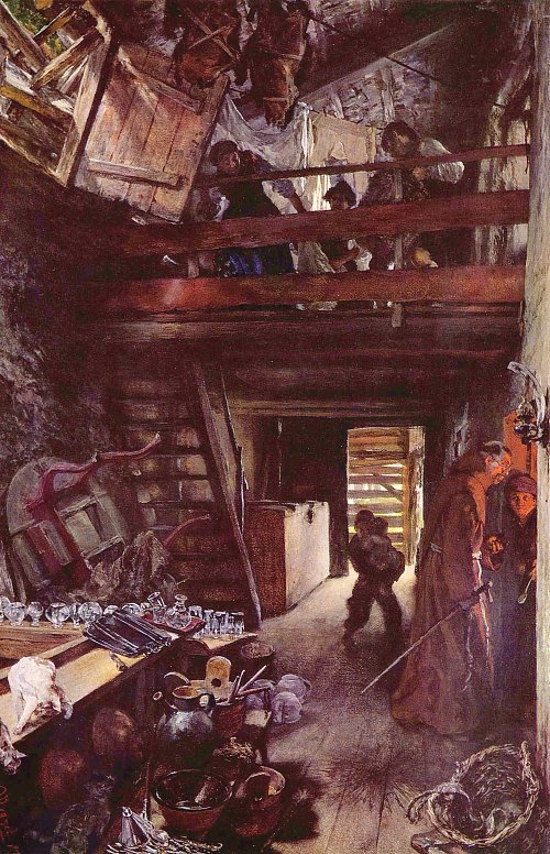 Adolph Menzel Kueche in Hofgastein Wandbild