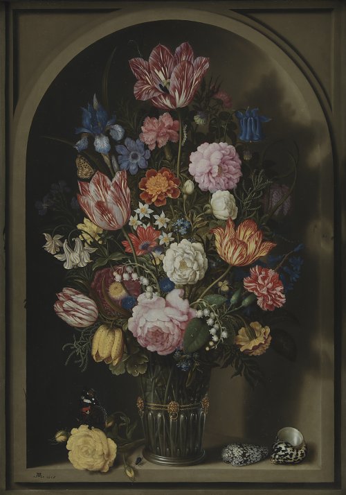 Bosschaerts Ambrosius the Elder Bouquet of Flowers in a Stone Niche Wandbild