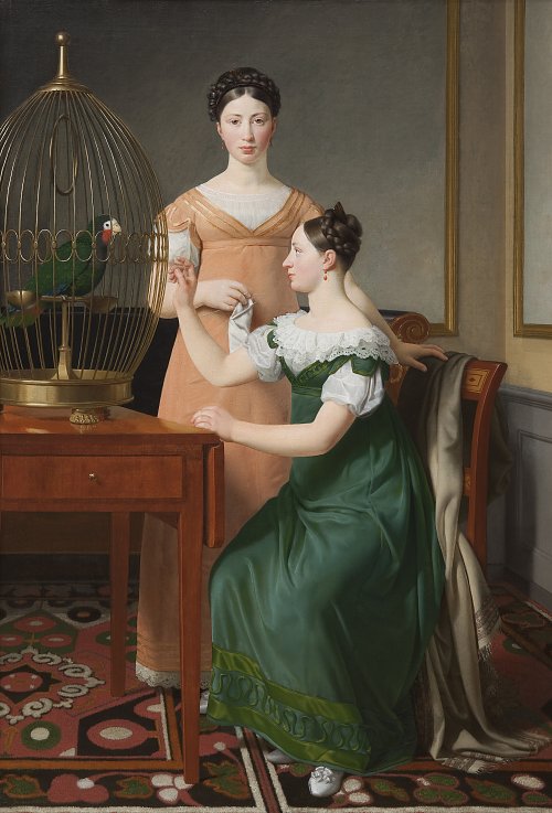 C W Eckersberg Mendel Levin Nathansons Elder Daughters Bella and Hanna Wandbild