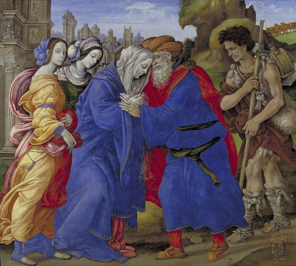 Lippi Filippino he Meeting of Joachim and Anne outside the Golden Gate of Jerusalem Wandbild