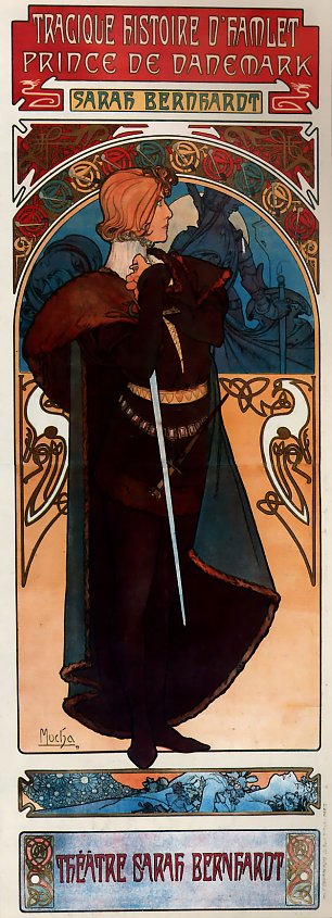 Alfons Mucha Hamlet Wandbild