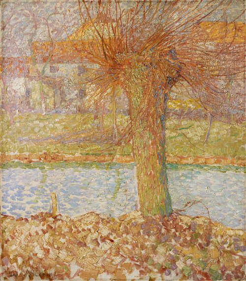 Walter Ophey Weide am Fluss Wandbild