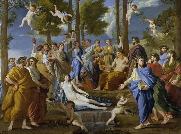 Nicolas Poussin El Parnaso Wandbild