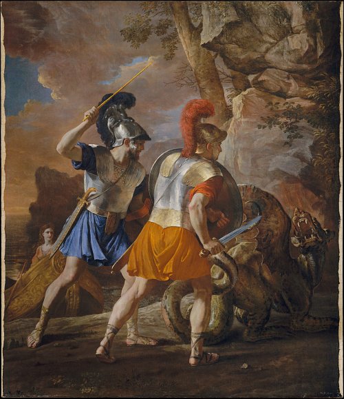 Nicolas Poussin The Companions of Rinaldo Wandbild