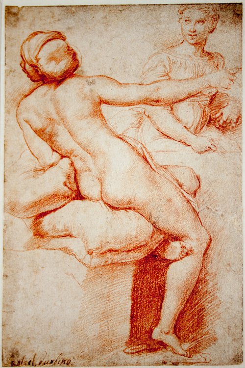 Raffael Study for Two Female Figures Wandbild