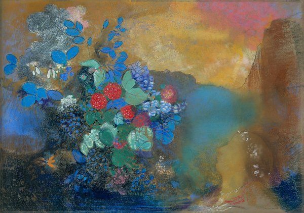 Odilon Redon Ophelia Among the Flowers Wandbild