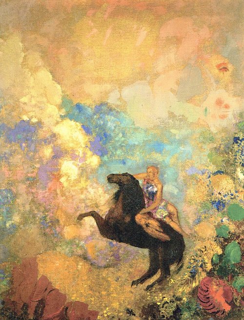 Odilon Redon The Muse on Pegasus Wandbild