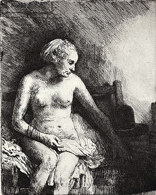 Rembrandt van Rijn Nackte Frau 2 Wandbilder 