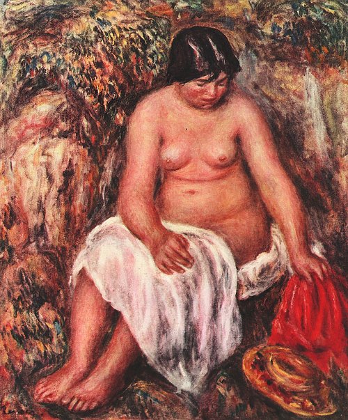 Auguste Renoir Akt mit Strohhut Wandbild