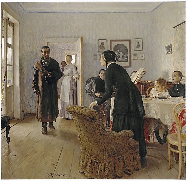 Ilya Repin Unexpected visitors Wandbild