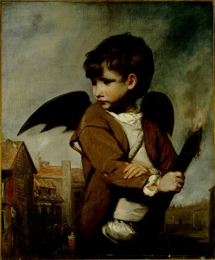 Joshua Reynolds Cupid as Link Boy Wandbild