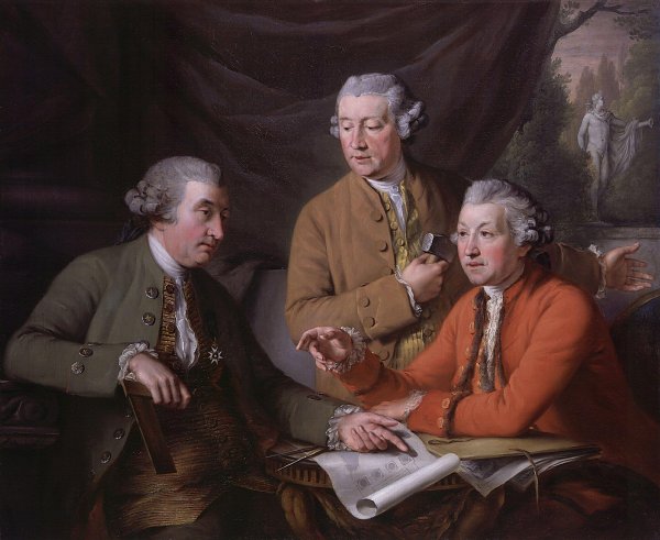 Joshua Reynolds Sir William Chambers Joseph Wilton Sir Joshua Reynolds Wandbild