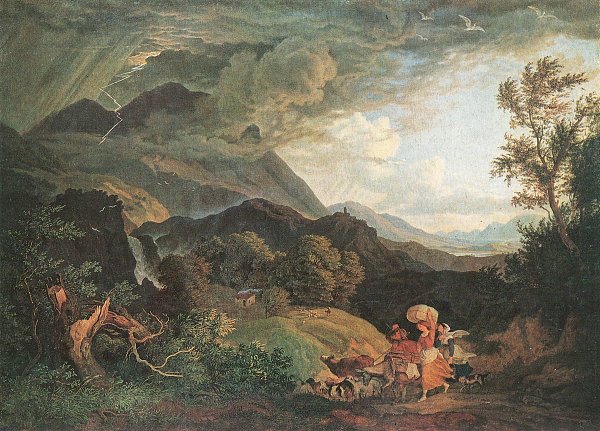 Ludwig Richter Gewitter am Monte Serone im Sabinergebirge Wandbild