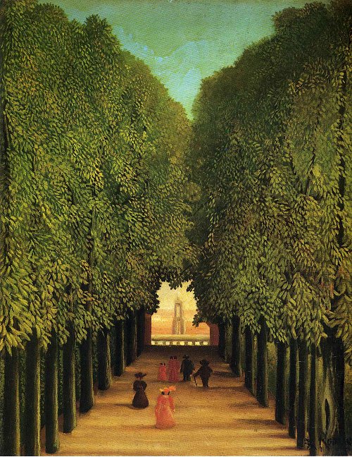 Henri Rousseau Alleyway in the park of saint cloud Wandbild