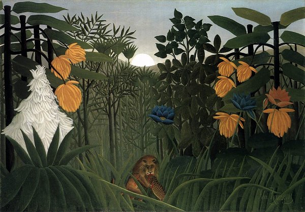 Henri Rousseau The Repast o the Lion Wandbild