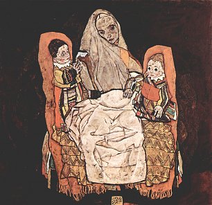 Egon Schiele Mutter mit zwei Kindern Die Mutter Wandbilder 