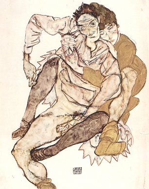 Egon Schiele Sitzendes Paar Wandbilder 