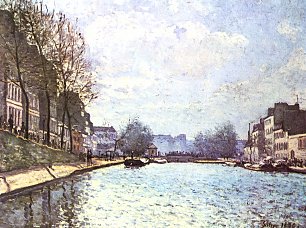 Alfred Sisley Ansicht des Kanals Saint Martin in Paris Wandbilder 