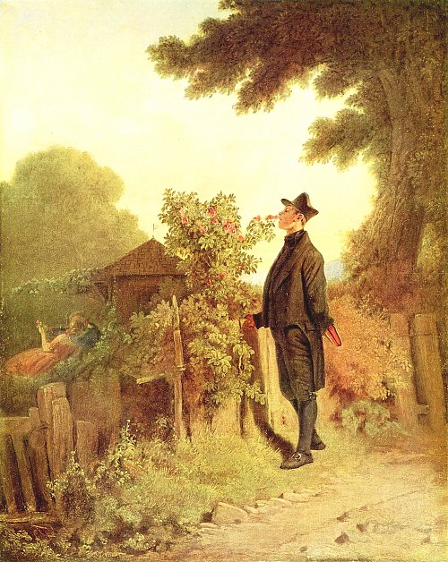 Carl Spitzweg Rosenduft Erinnerung Wandbild