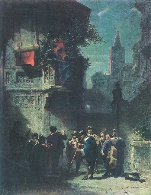 Carl Spitzweg Spanisches Staendchen Wandbild