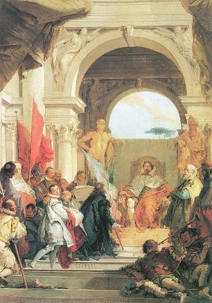 Tiepolo Die Belehnung Bischof Herolds mit dem Herzogtum Franken durch Kaiser Barabrossa Wandbilder 