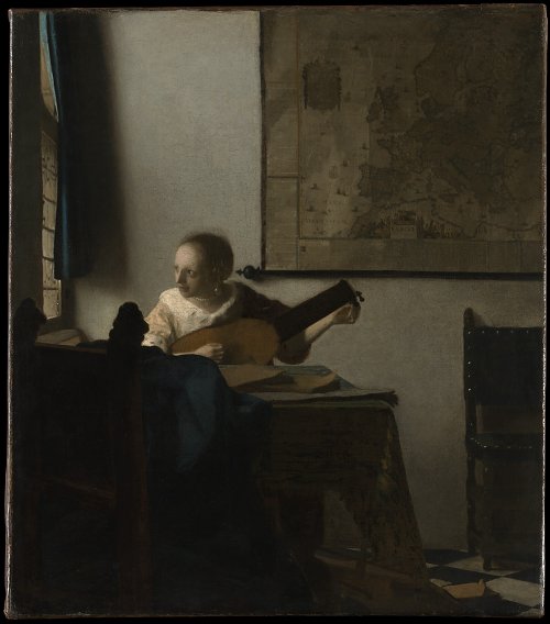 Jan Vermeer Womanwith a Lute Wandbild