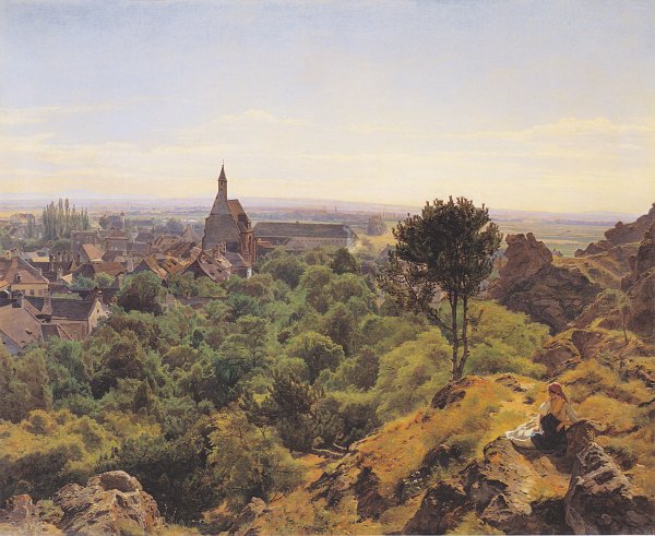 Ferdinand Georg Waldmueller Blick auf Moedling Wandbild