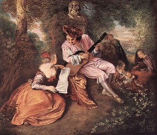 Antoine Watteau Das Liebelied Wandbilder 