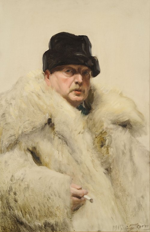 Anders Zorn Autorretrato con abrigo Wandbild