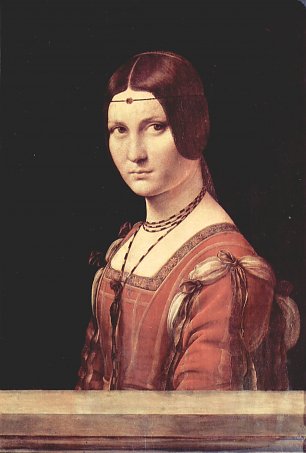 Leonardo Da Vinci Portrait einer jugnen Frau Wandbilder 