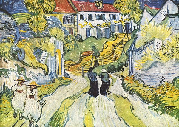 Vincent van Gogh Strasse und Weg in Auvers Wandbild