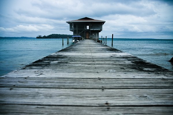 Steg am Meer Wandbild